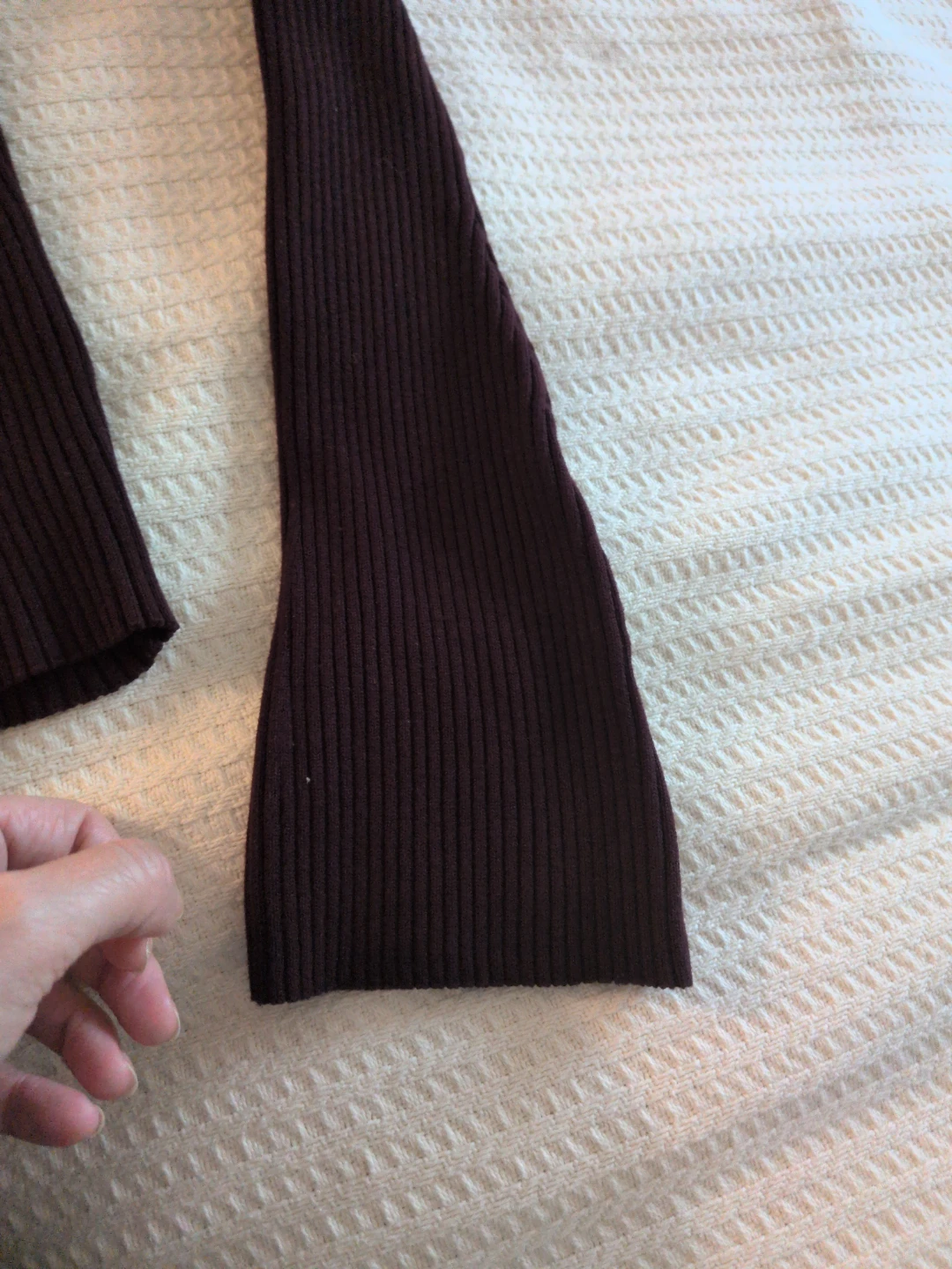 H&M Ribbed Square Neck Long Sleeve Top - photo 3