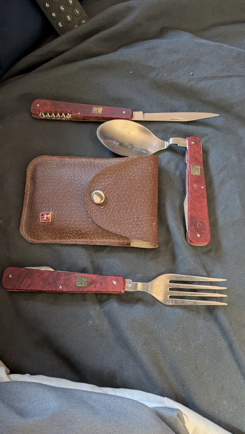 Vintage Cutlery Set with Pouch