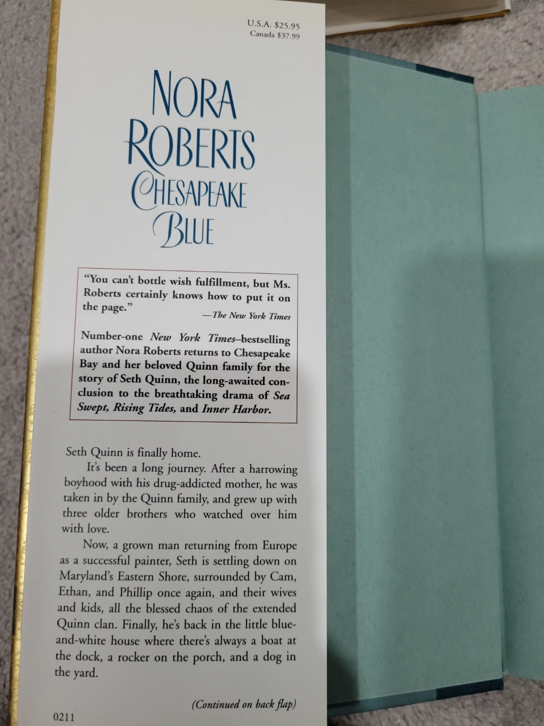 Nora Roberts Chesapeake Blue Novel - photo 2