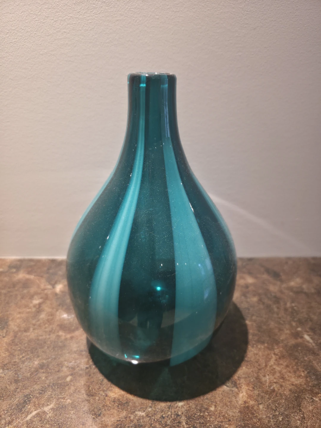 Teal Glass Vase