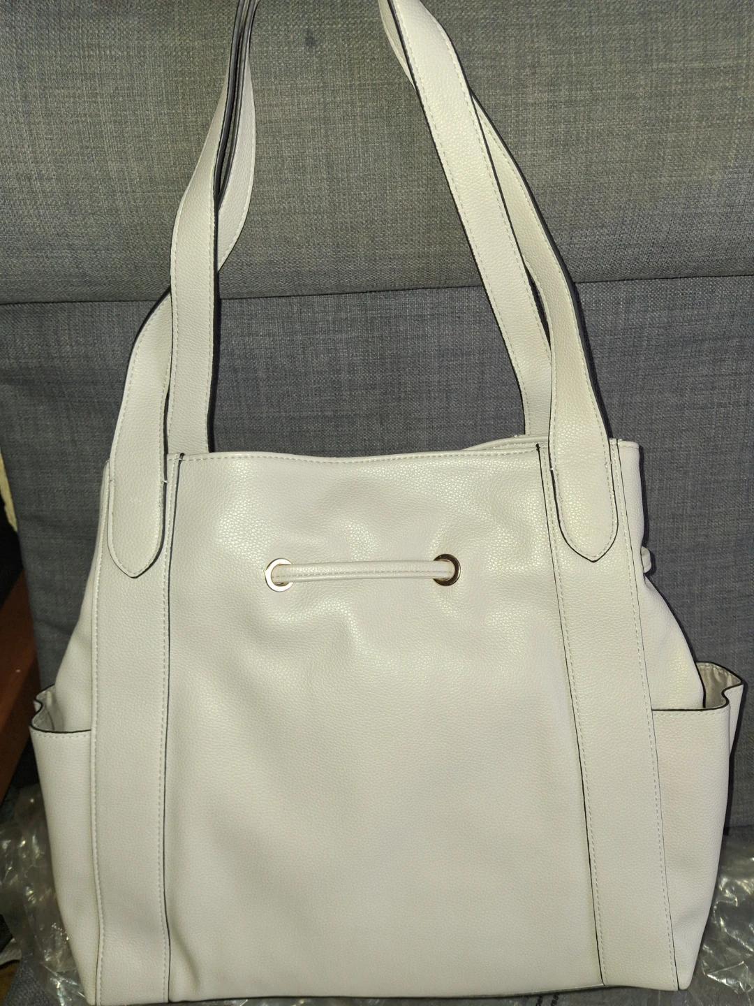 Jones New York White Faux Leather Shoulder Bag - photo 3