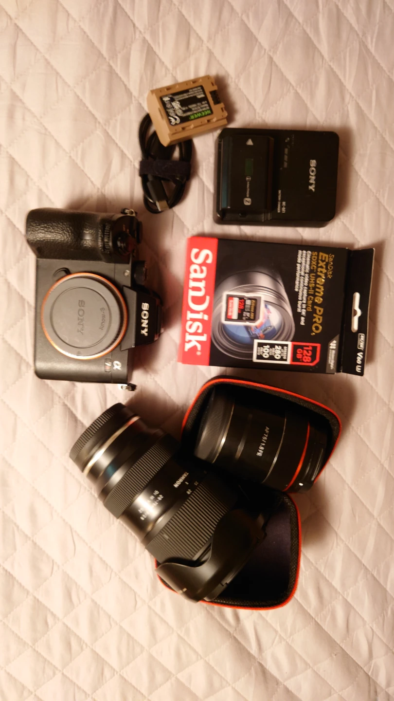 Sony Alpha a7R III Mirrorless Camera with Tamron zoom lens