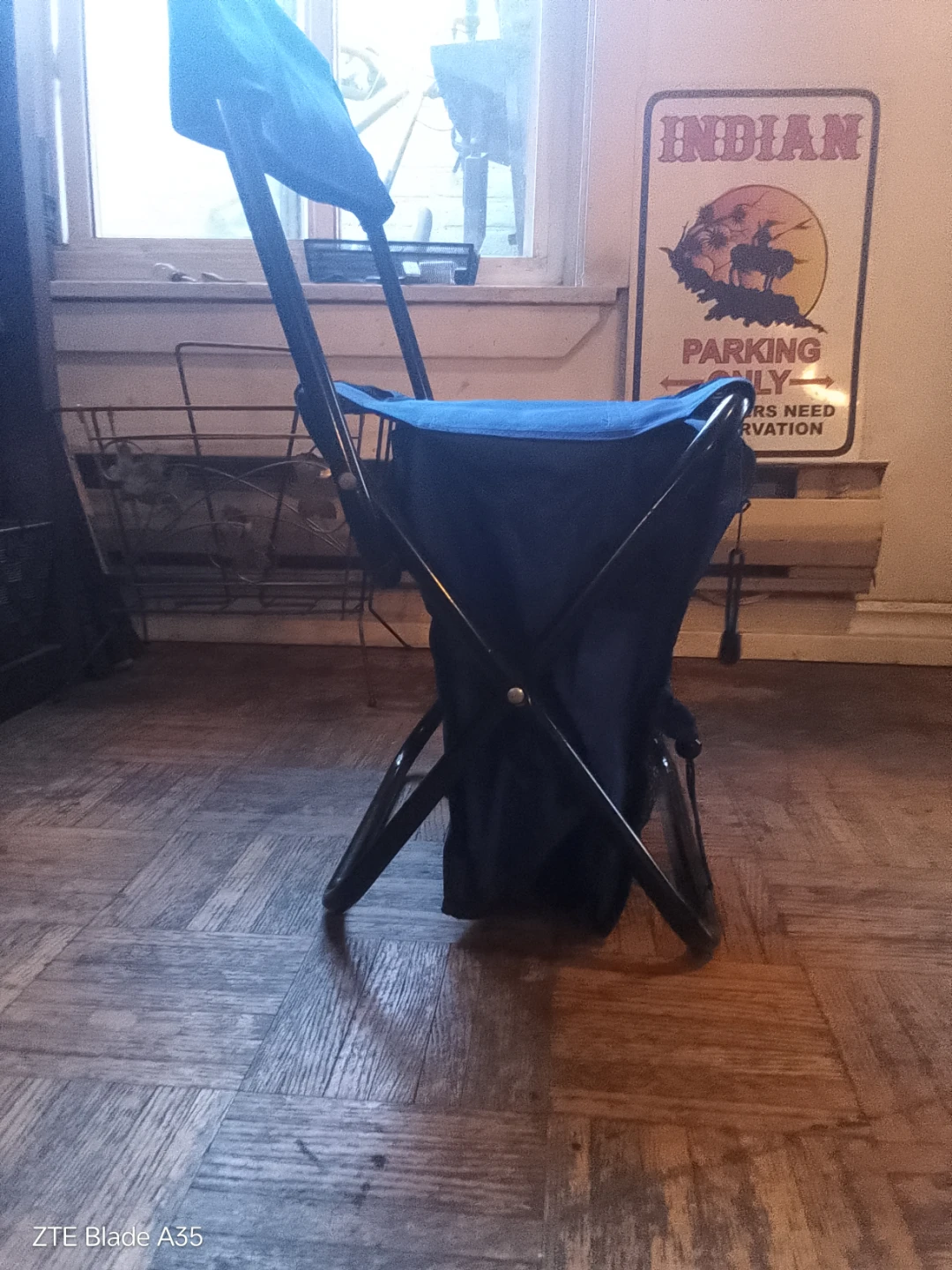 Blue Folding Camping Chair with Storage Bag - photo 3