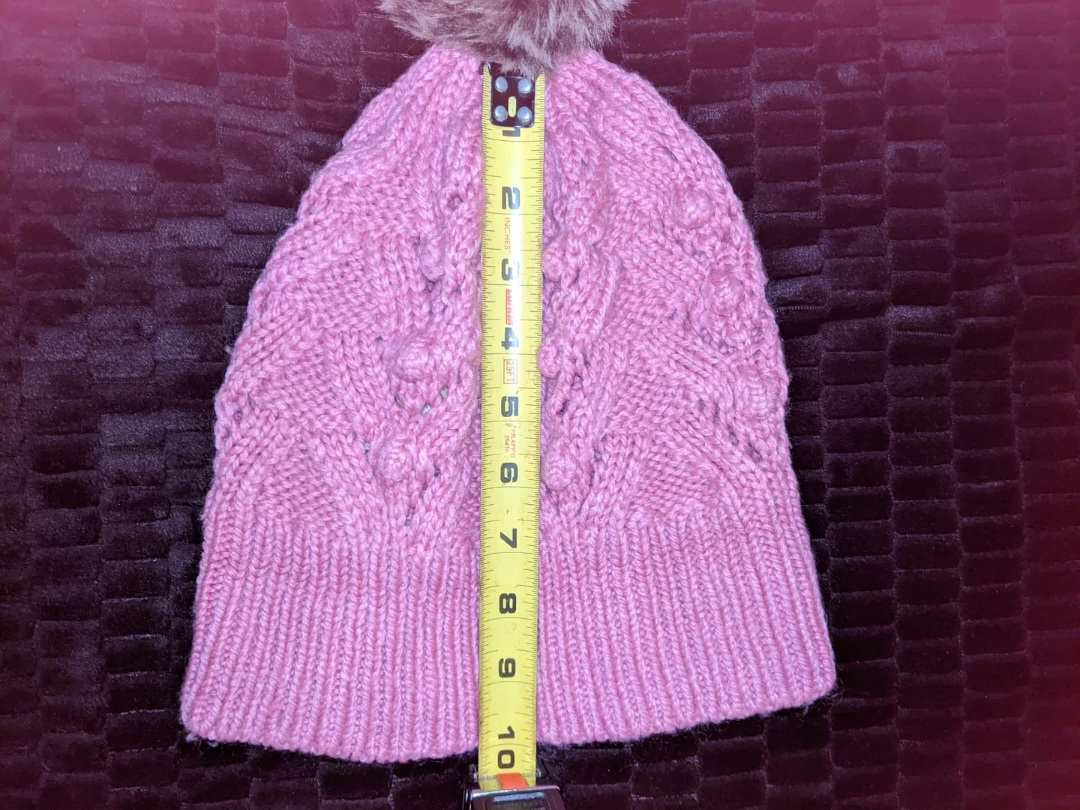 Women's Pink Knitted Beanie (100% Cotton) - photo 4
