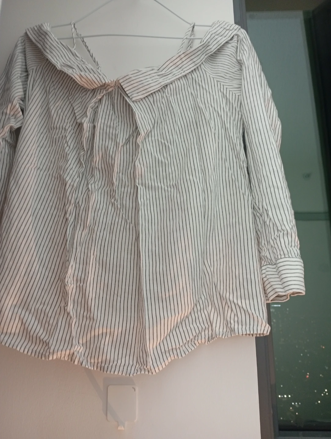 Striped Off-the-Shoulder Blouse Size S - photo 3