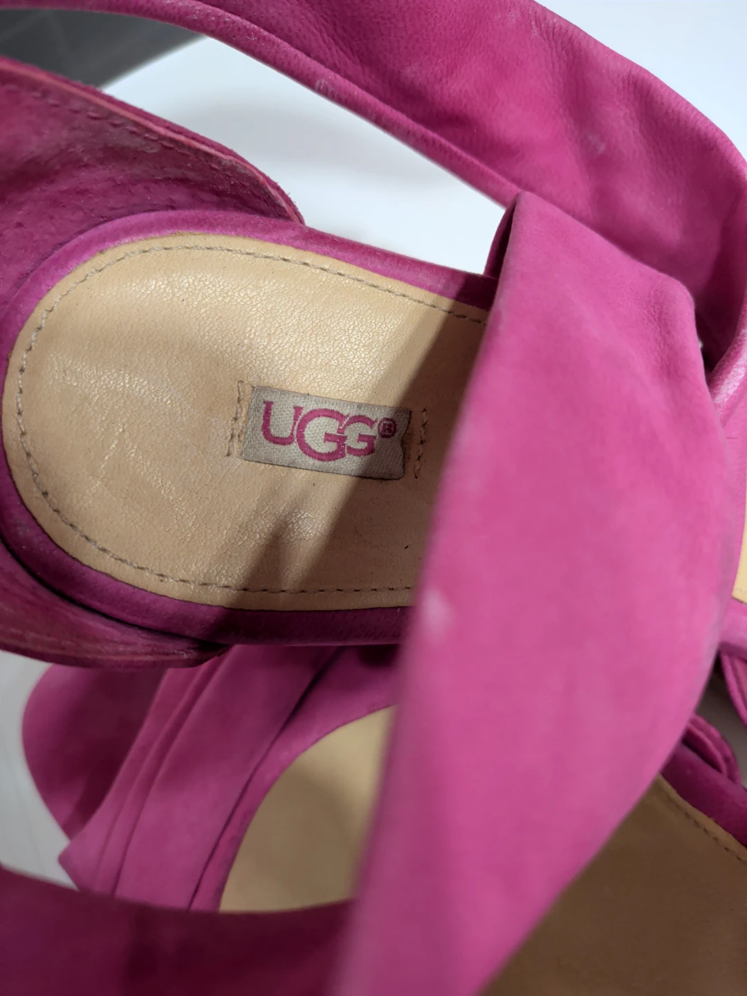 UGG Pink Suede Espadrille Wedge Sandals - photo 2