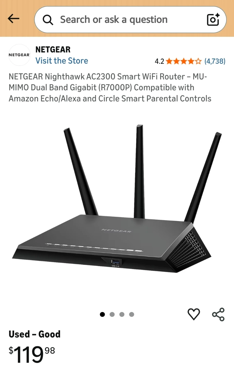 NETGEAR Nighthawk AC2300 Smart WiFi Router R7000P - photo 2