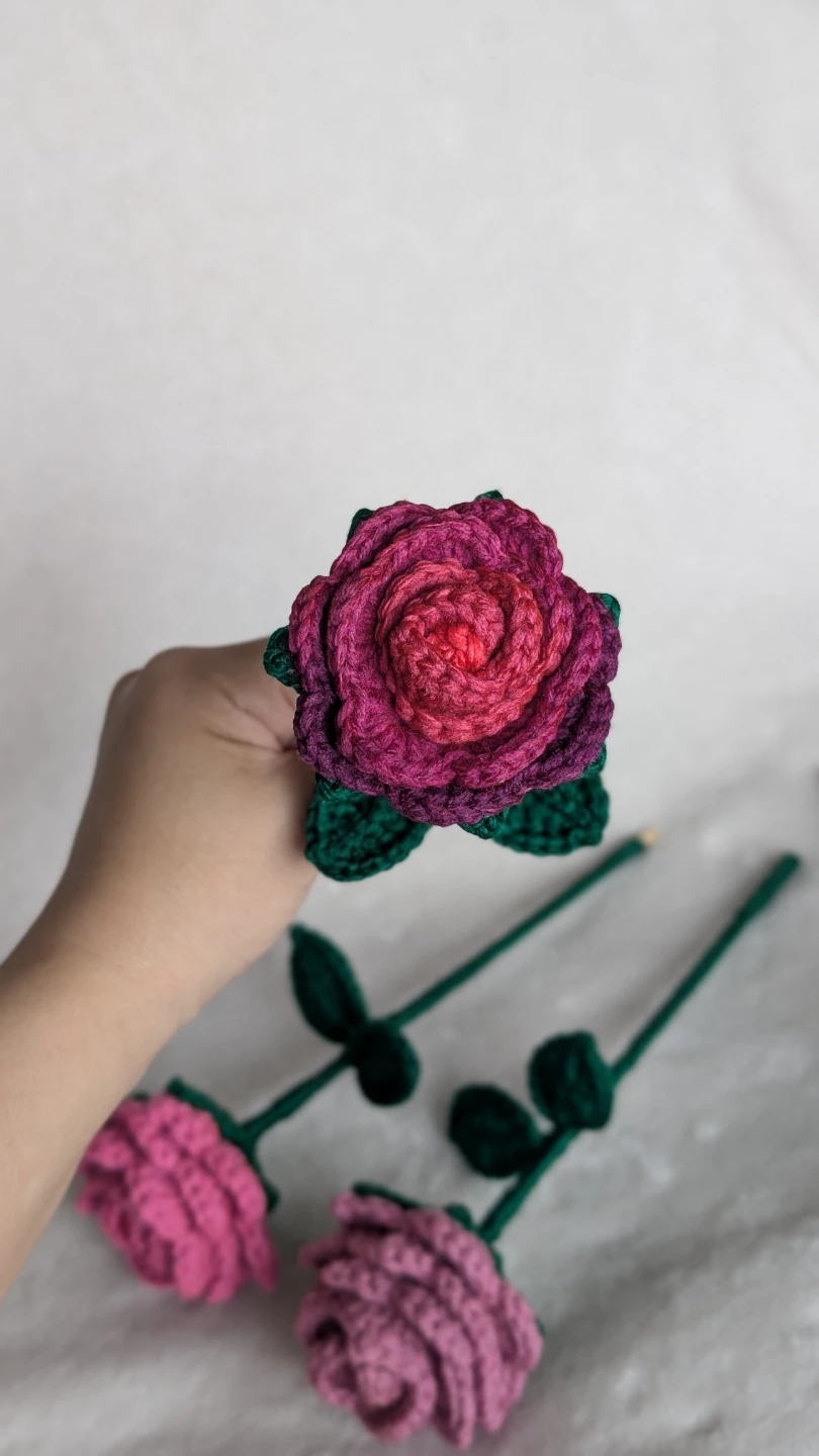 Handmade Crochet Rose flowers