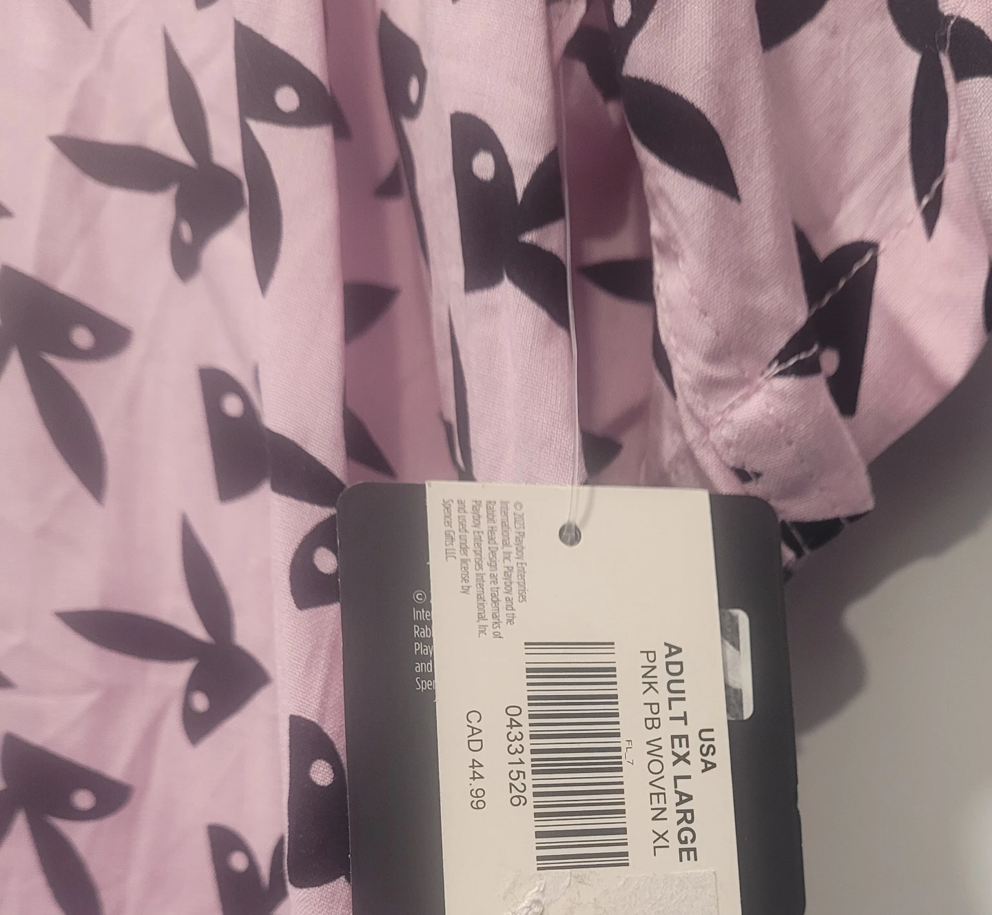 XL, NWT Playboy Bunny Monogram Pink Button Up Shirt - photo 2