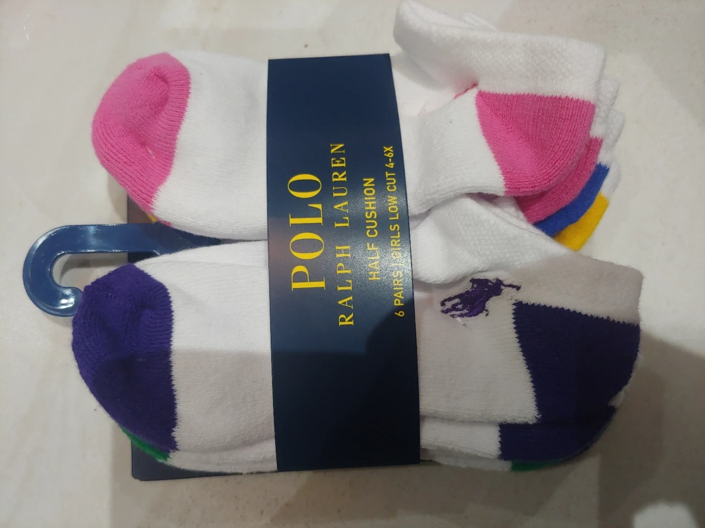 New Polo Ralph Lauren Girls Socks - 6 Pairs 4-6X - photo 2