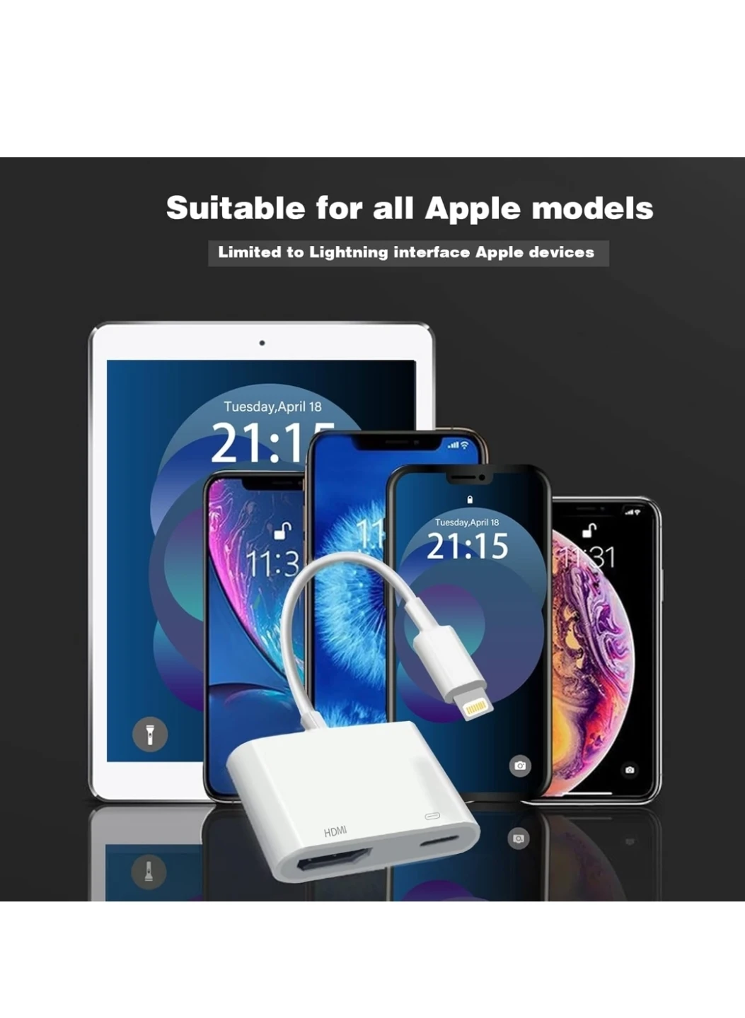NEW [Apple MFi Certified] Lightning to HDMI Adapter