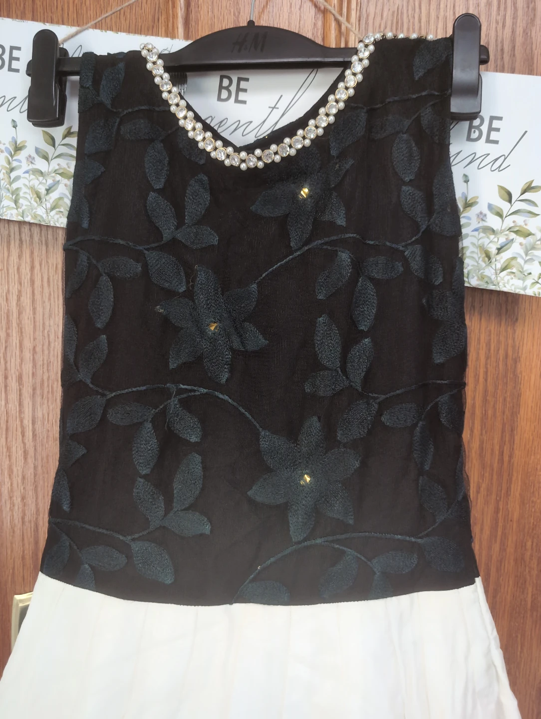 Black and white formal dress