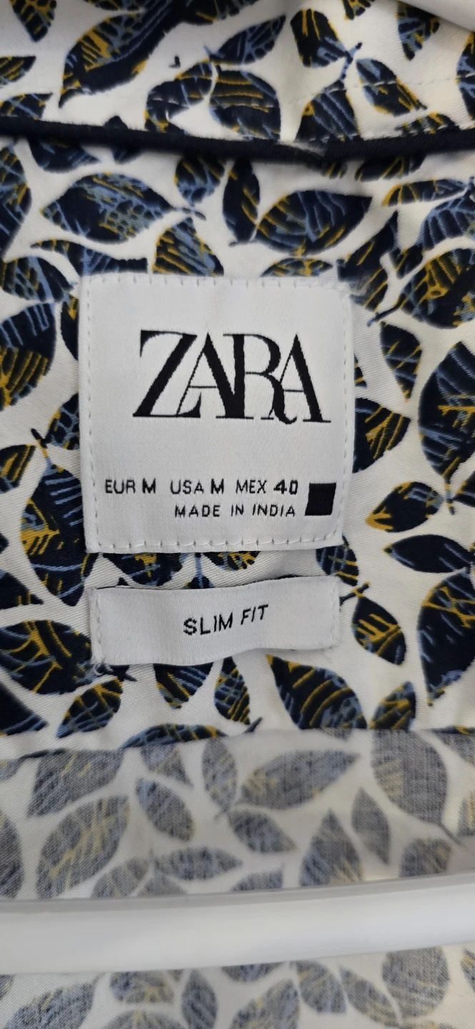 ZARA Men's Slim Fit Printed Button-Up Shirt - Medium - photo 3