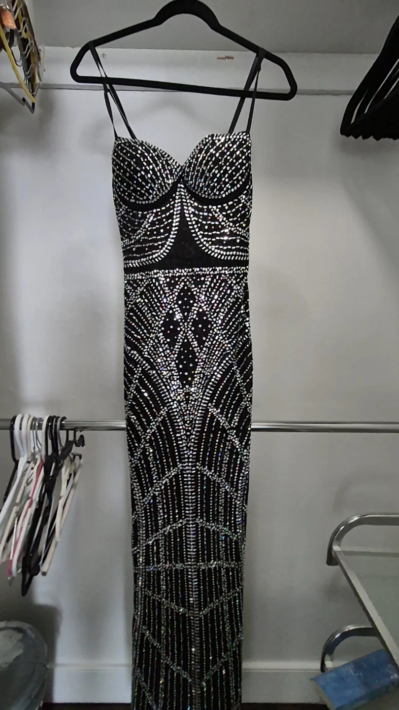 Fashion Nova London Embellished Maxi Dress - Black - photo 2