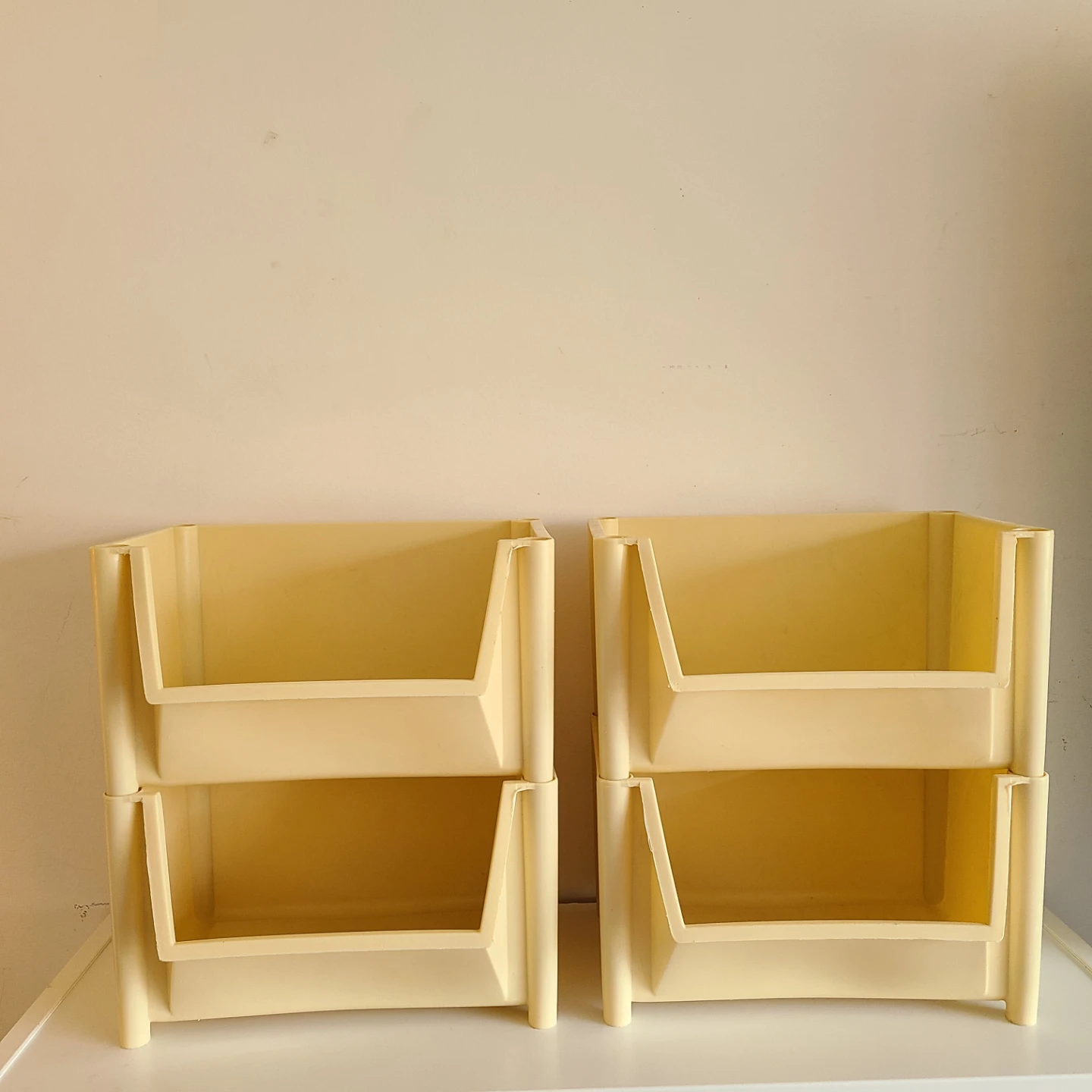 Set of 4 Stackable Storage Bins for $8!