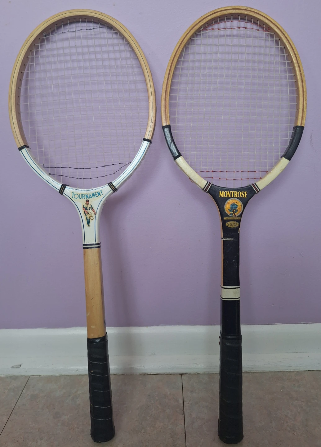 Vintage Tournament & Montrose Tennis Rackets