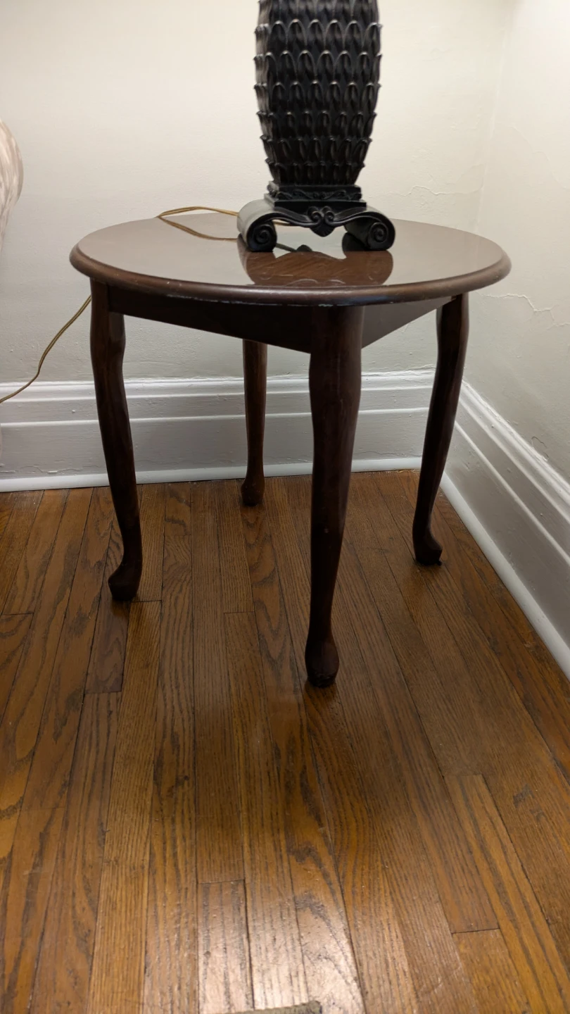 Round Wooden Side Table