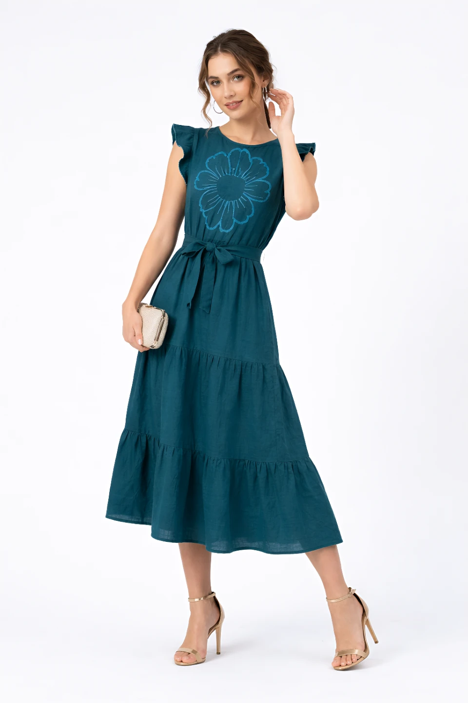 Printed Elegant Long-Length Frocks