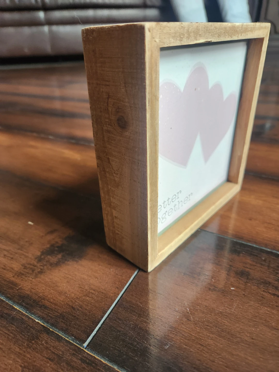 Wooden Framed "Better Together" Heart Sign - photo 2