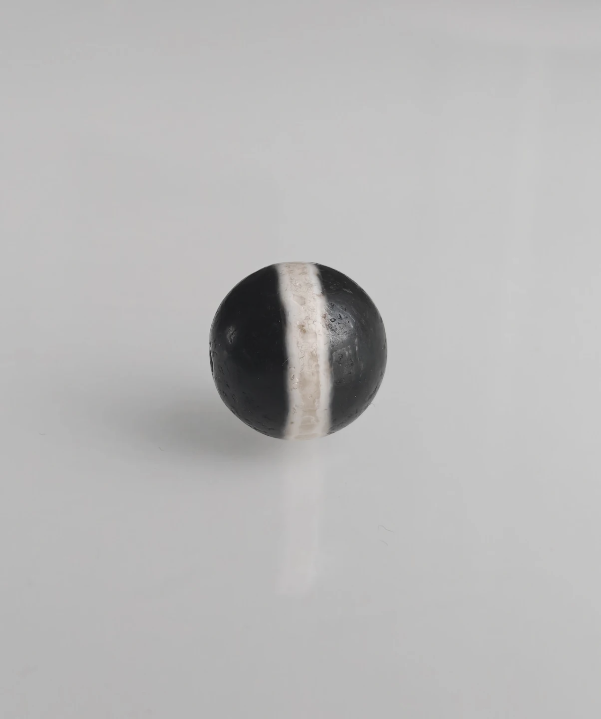 Tibetan Black Agate Dzi Bead