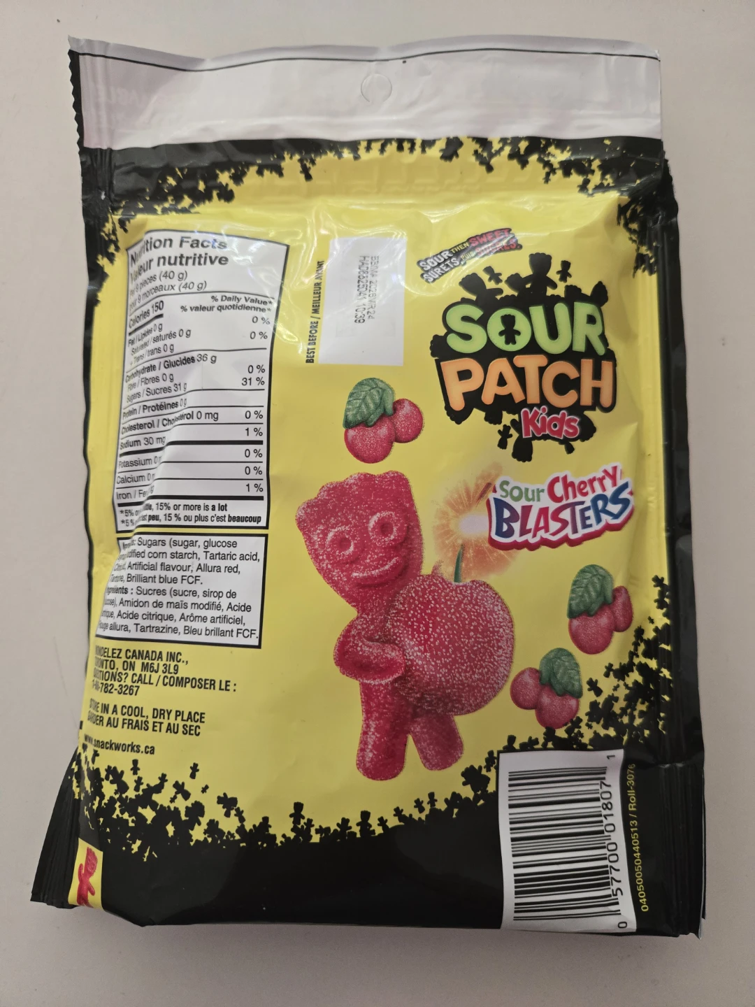 Sour Patch Kids Sour Cherry Blasters Candy - photo 2