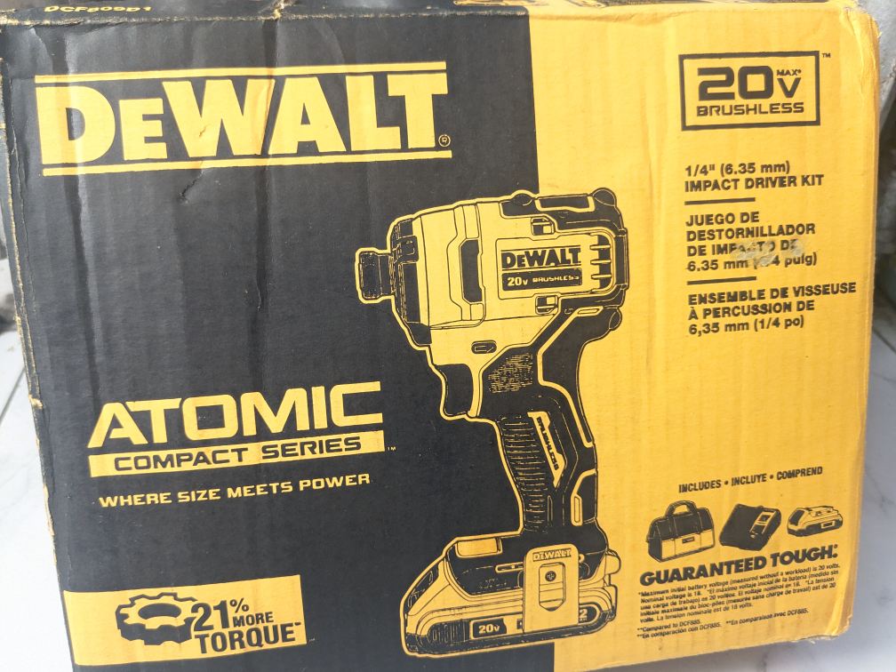 20V Max DeWalt ATOMIC Brushless Impact Drill Combo