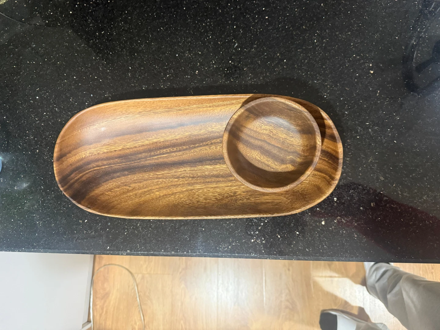 Wooden Chip and Dip Platter