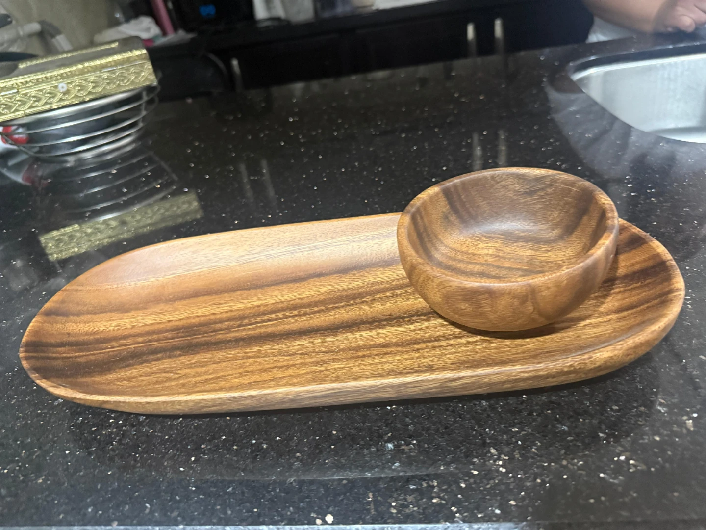 Wooden Chip and Dip Platter - photo 2