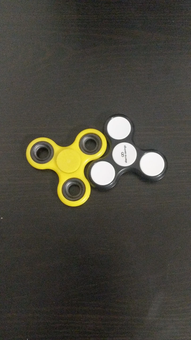 Yellow and Black Fidget Spinners