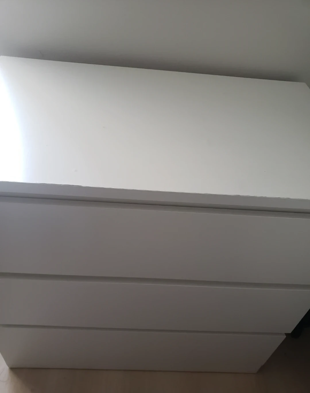 White 3-Drawer Dresser - photo 3