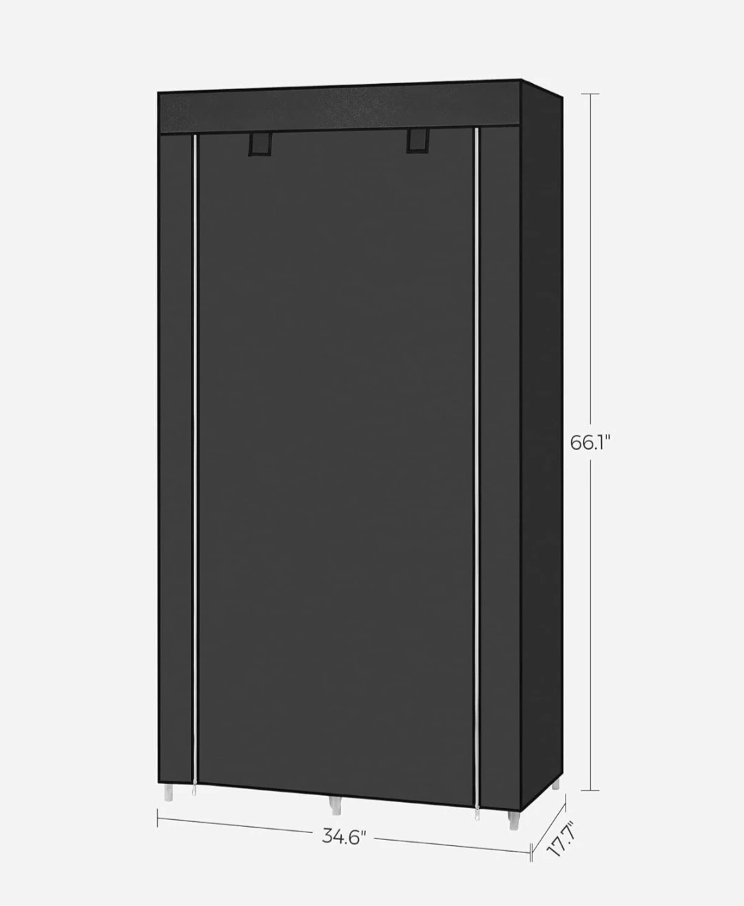 SONGMICS Portable Wardrobe Closet - Black - photo 3