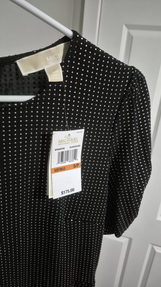 Michael Kors Black & Silver Dot Dress - Small - photo 5