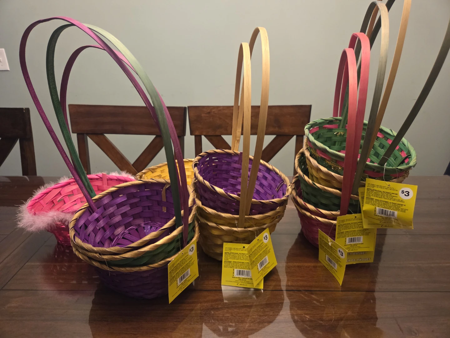 Set of 12 Small Woven Baskets