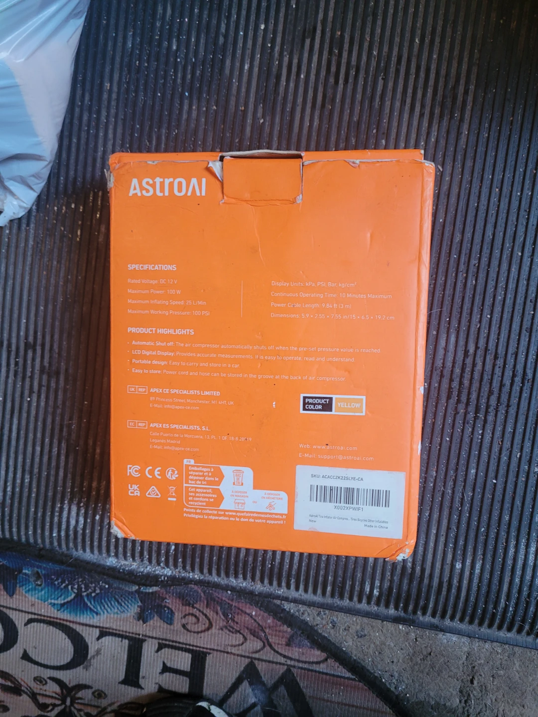 AstroAI Air Compressor 100 PSI, 12V DC