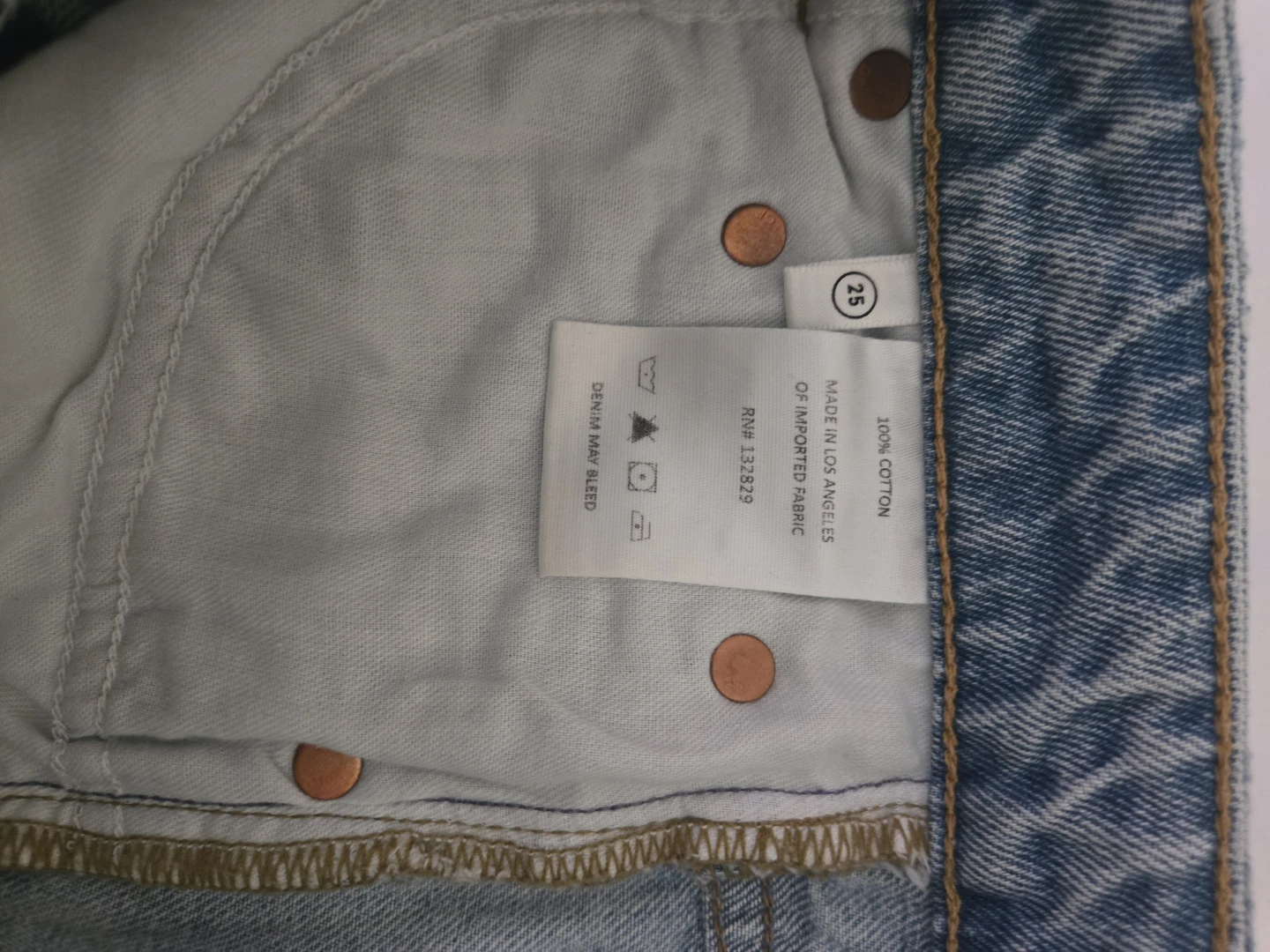 GRLFRND Light Wash Denim Jeans - Size 25 - photo 4