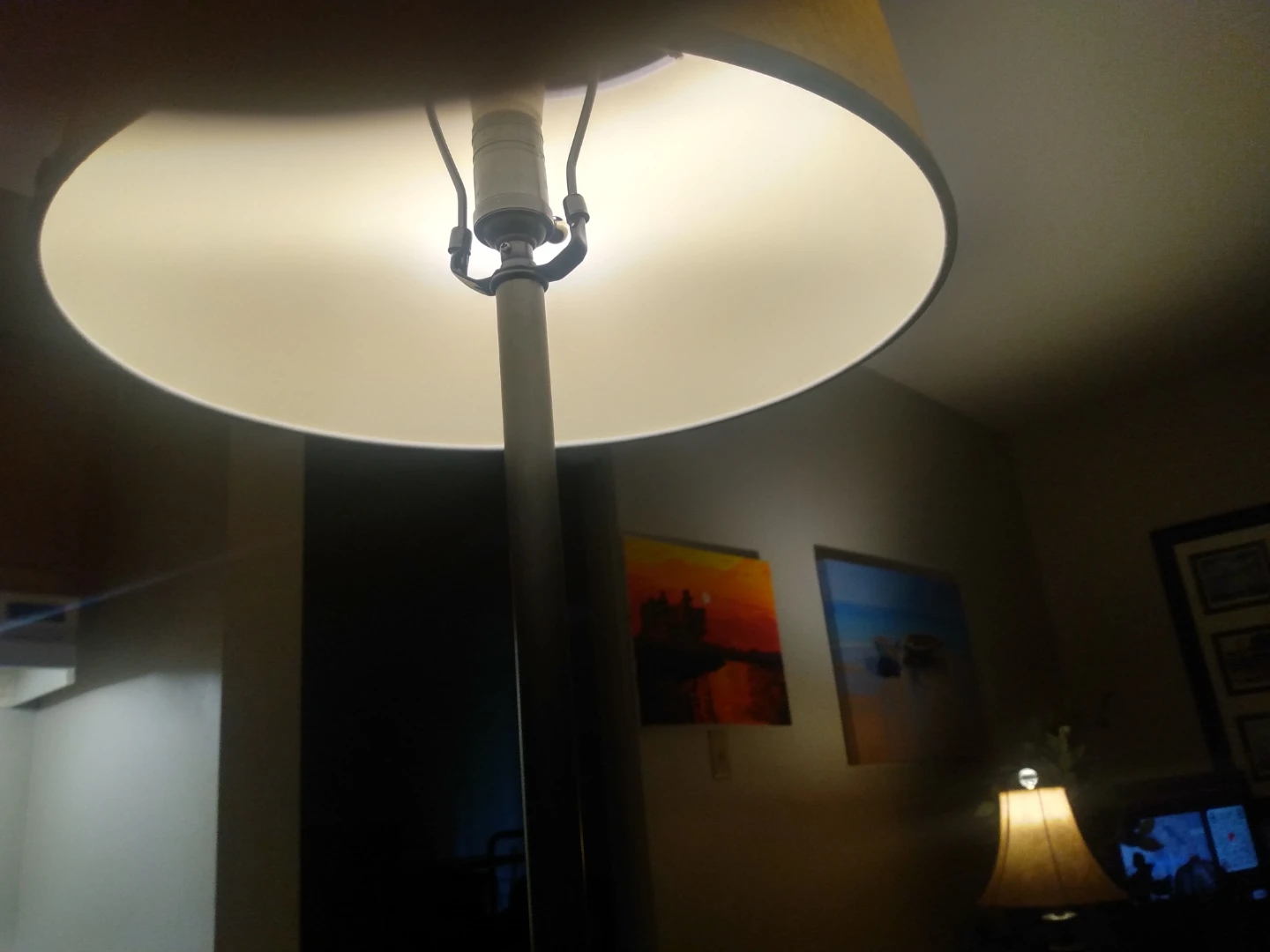 Floor Lamp with Cream Shade - photo 3