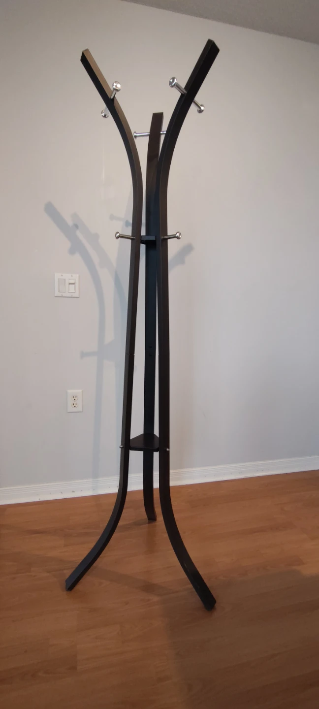 Metal Freestanding Coat Rack with 9 Hooks - Dark Brown