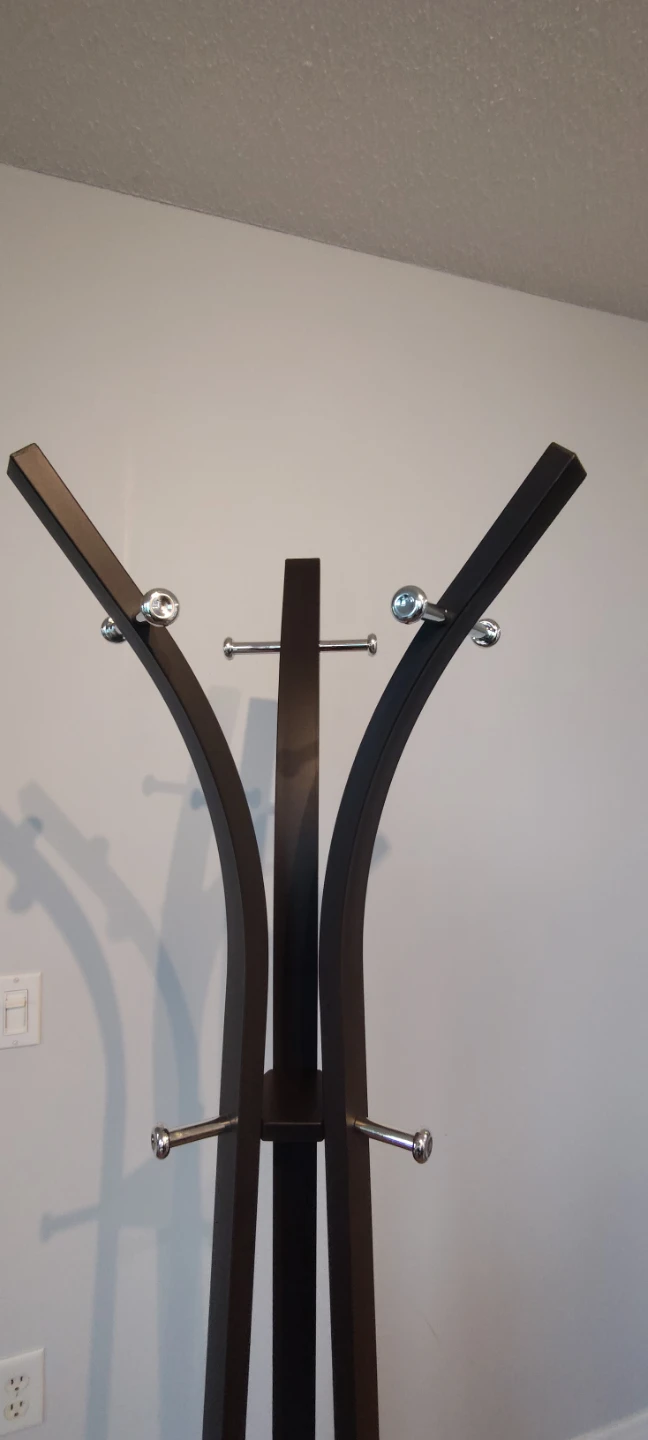 Metal Freestanding Coat Rack with 9 Hooks - Dark Brown - photo 2