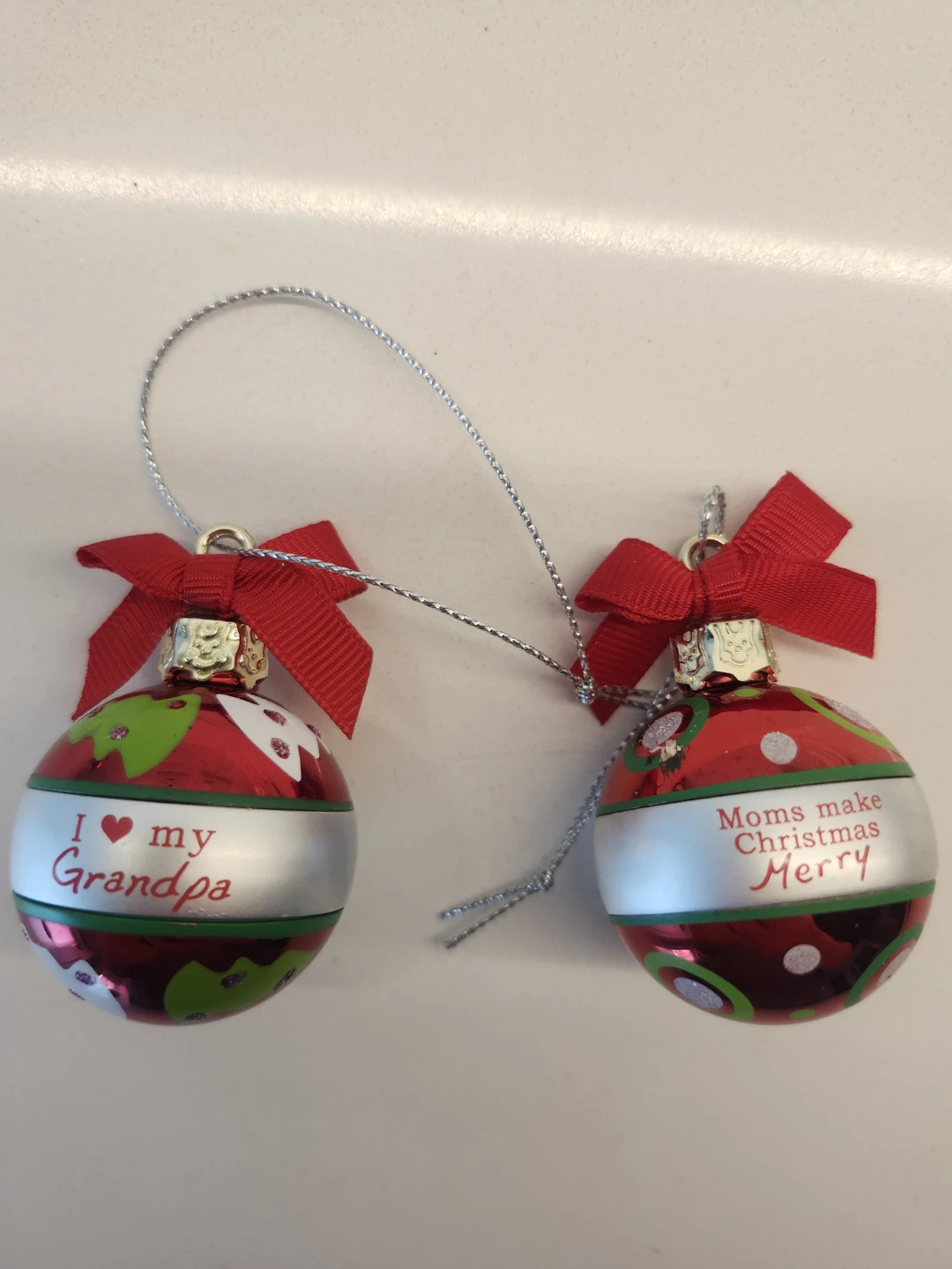 Christmas Ornaments - I Love My Grandpa & Moms Make Merry