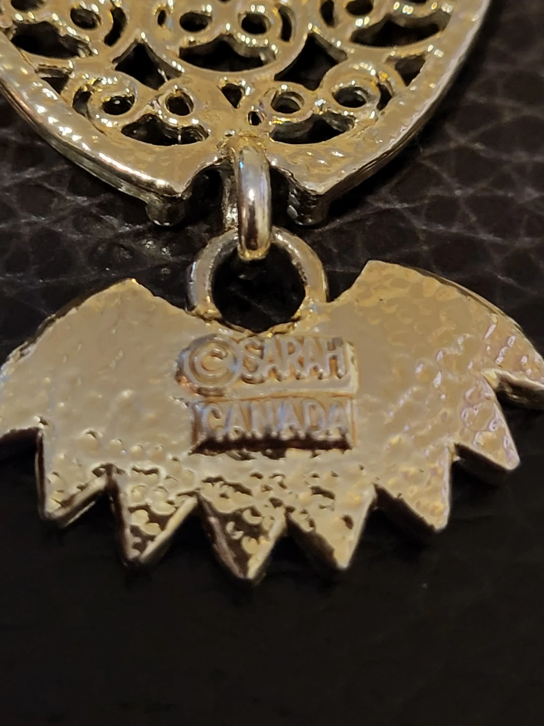 Vintage Sarah Coventry "Nite Owl" pendant 1974 gold tone - photo 3