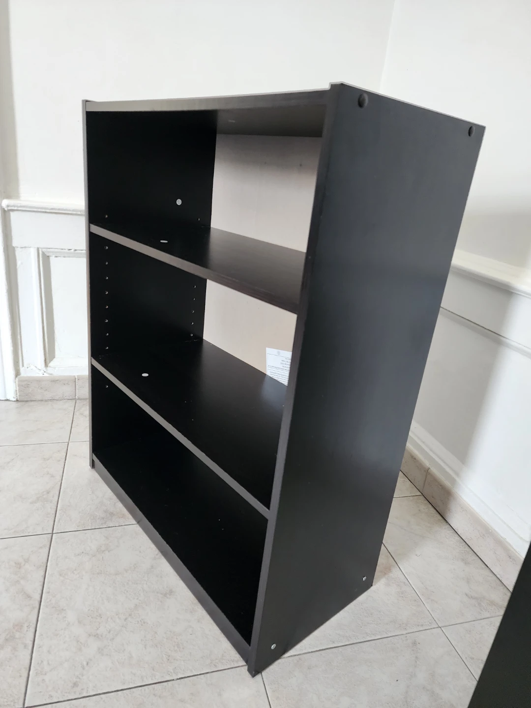3-Shelf Bookcase with Adjustable Shelves, True Black Oak - photo 4