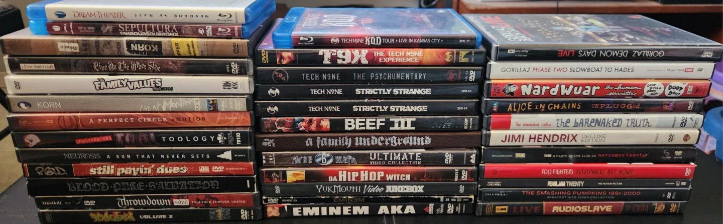 30+ Music DVD's & Blu-ray (List & Prices in Description)