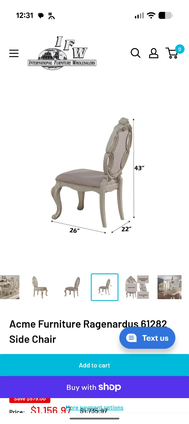Acme Furniture Ragenardus 61282 set of 2 Side Chair - photo 5