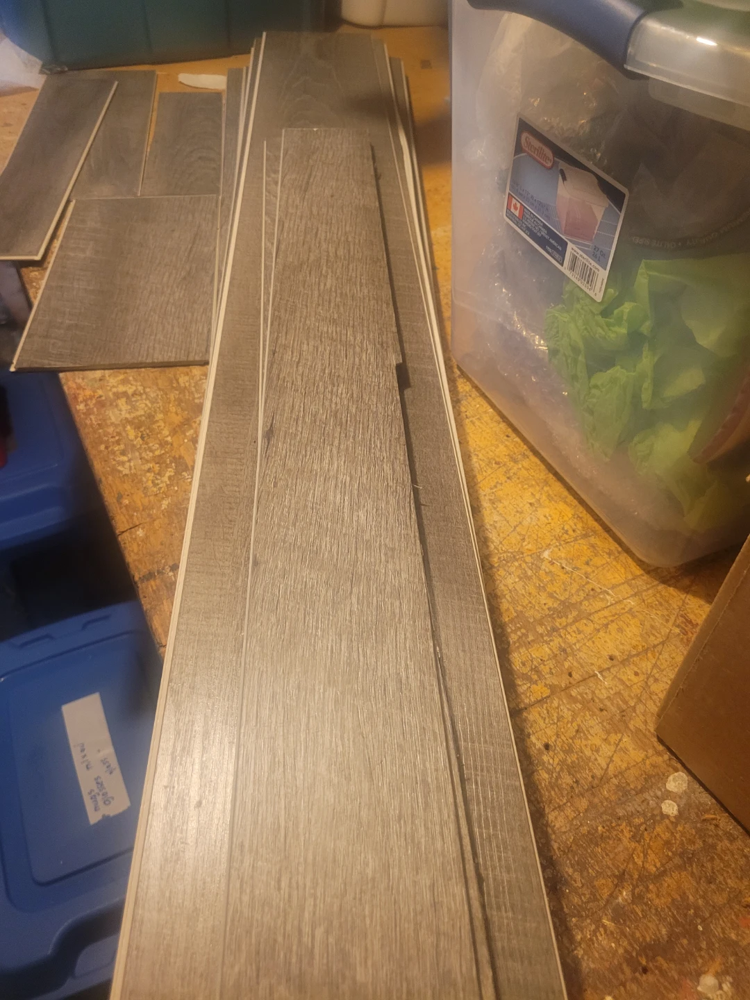 Laminate Flooring Planks - Grey Wood Grain - photo 2