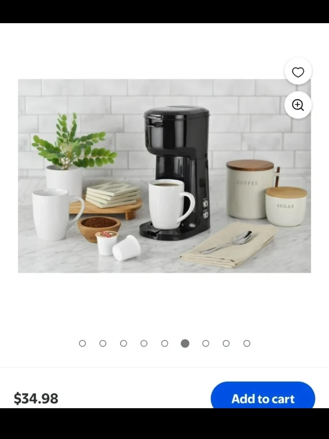 Black Single Serve Coffee Maker with Reusable Filter - photo 5