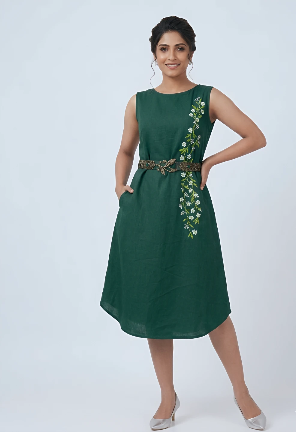 Floral Embroidery Midi Dress (NWT - photo 2