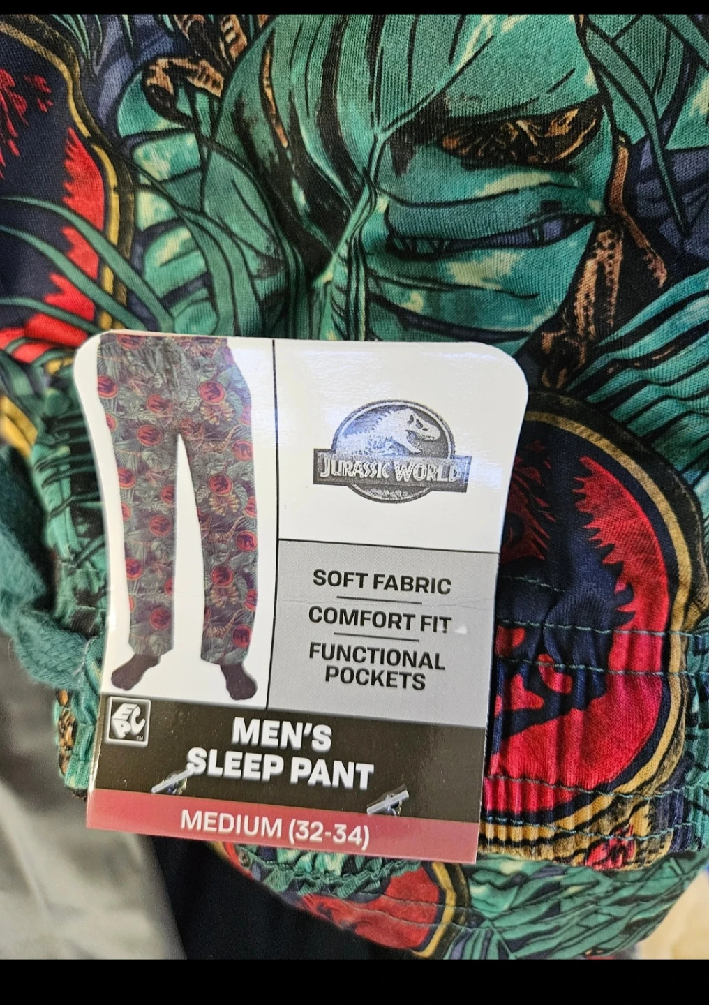 Jurassic World Men's Sleep Pant - Medium - photo 2