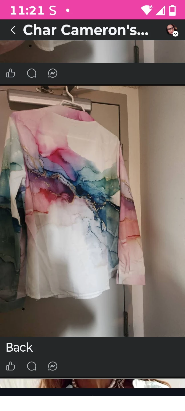 Women's Abstract Print Button-Up Shirt - photo 3