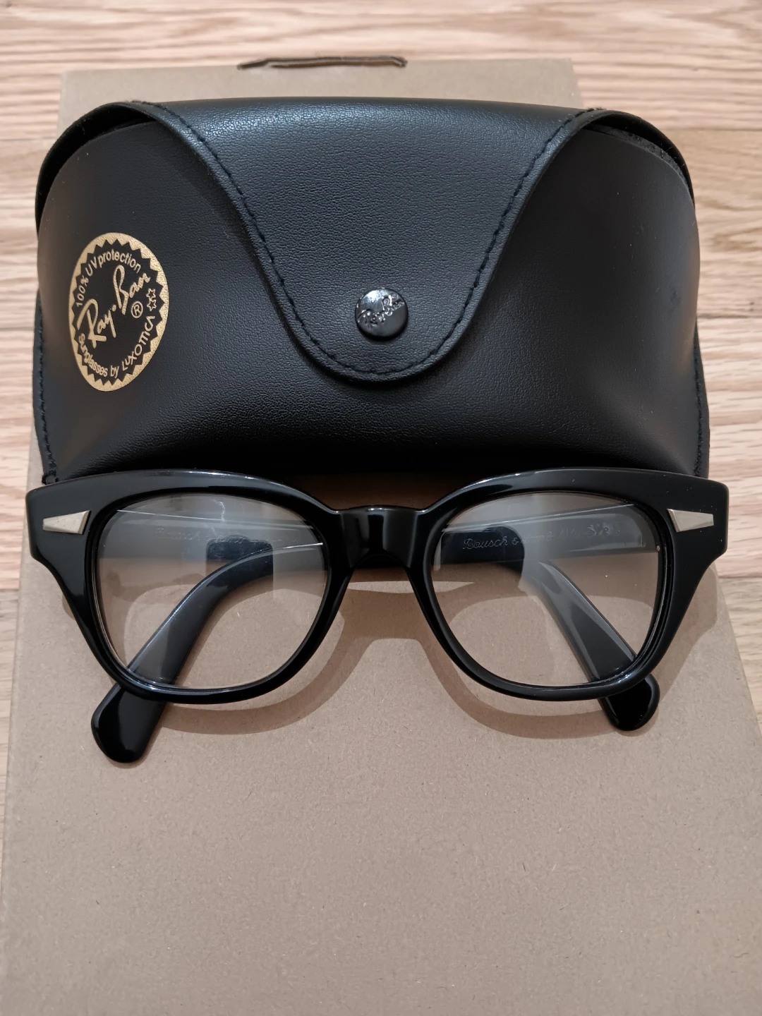 Vtg Ray-Ban/Bausch & Lomb RX BLACK FRAMES 4 1/4 - 5 1/2