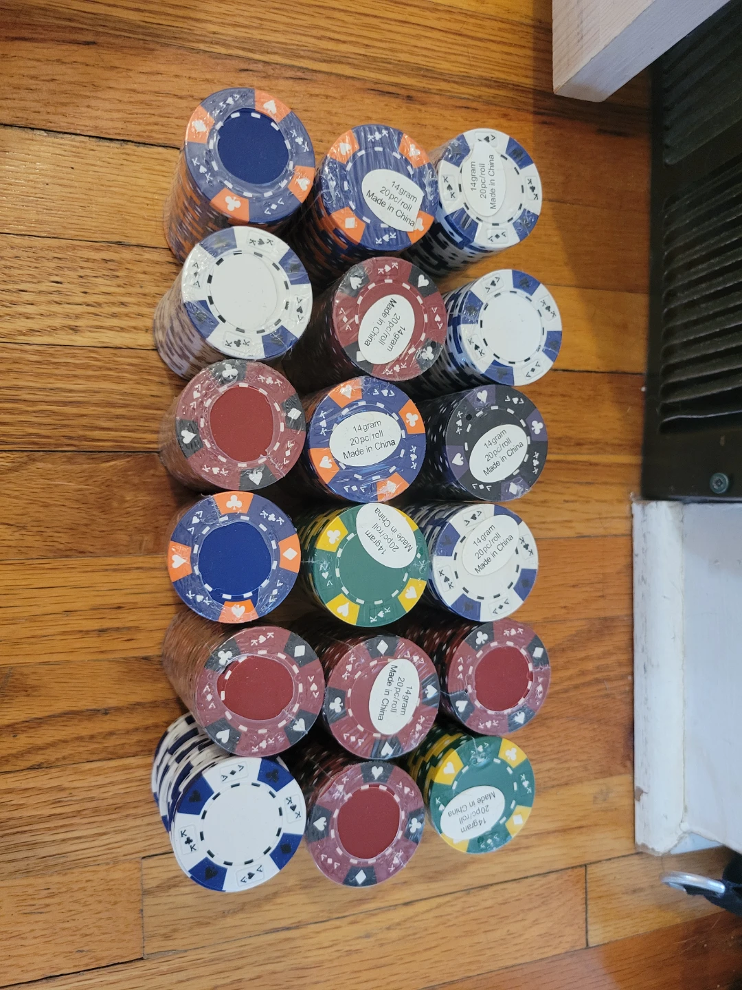 Poker Chips - 14 gram, 20pc/roll
